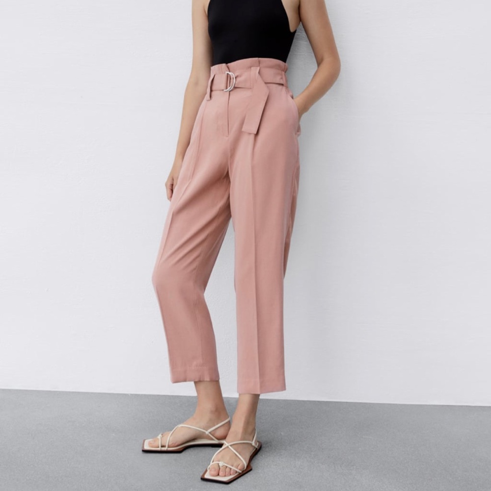Zara Pink Straight Pants